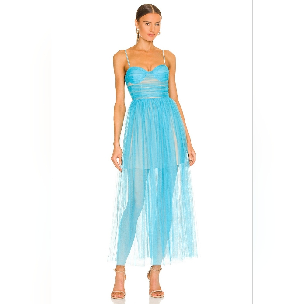 B4. NWT SAU LEE CARRIE DRESSIN TURQUOISE BLUE